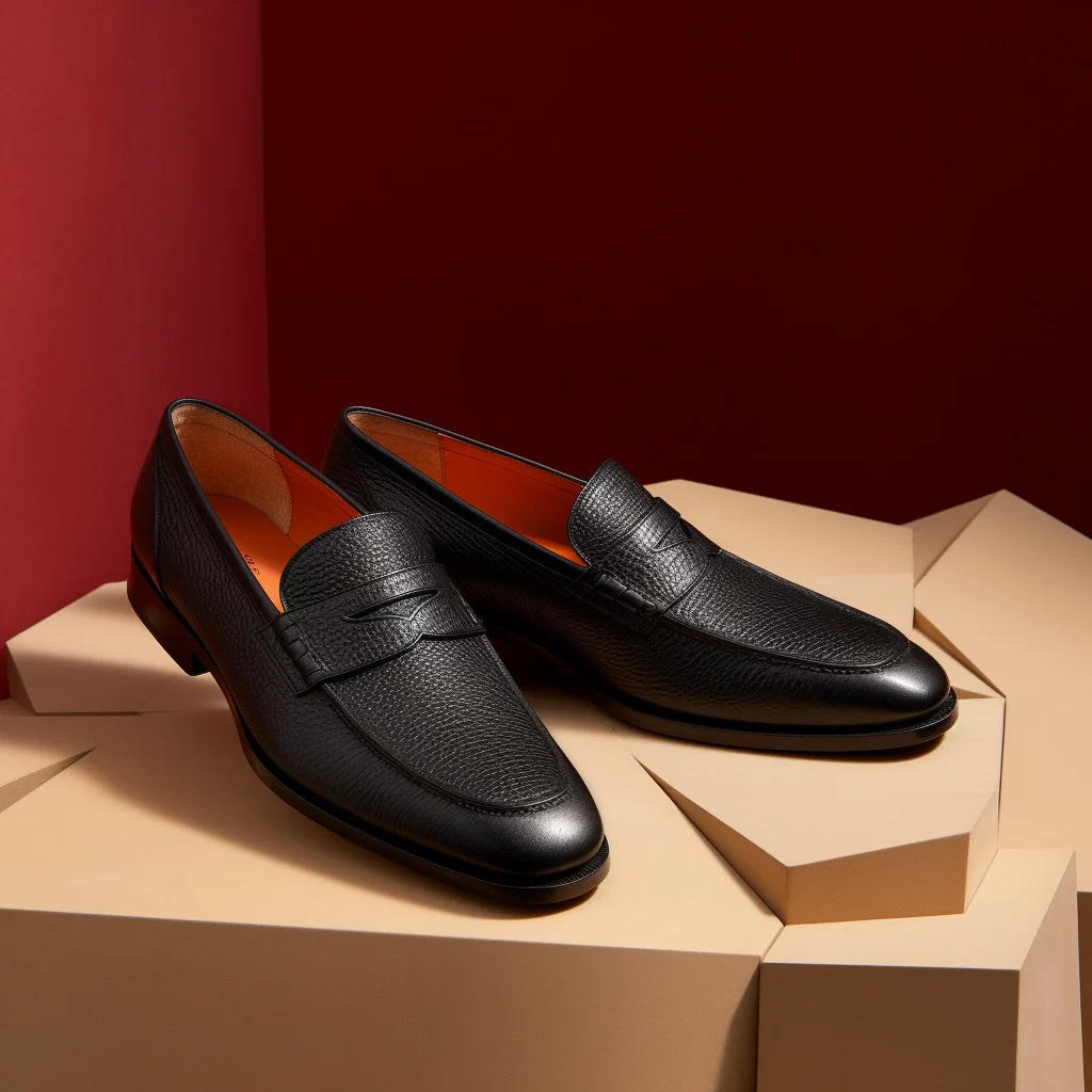 Gianluca Black Dorianed Penny Loafers