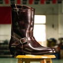 Saverno Tan Long Lace-Up Tall Trekkers Leather Boots