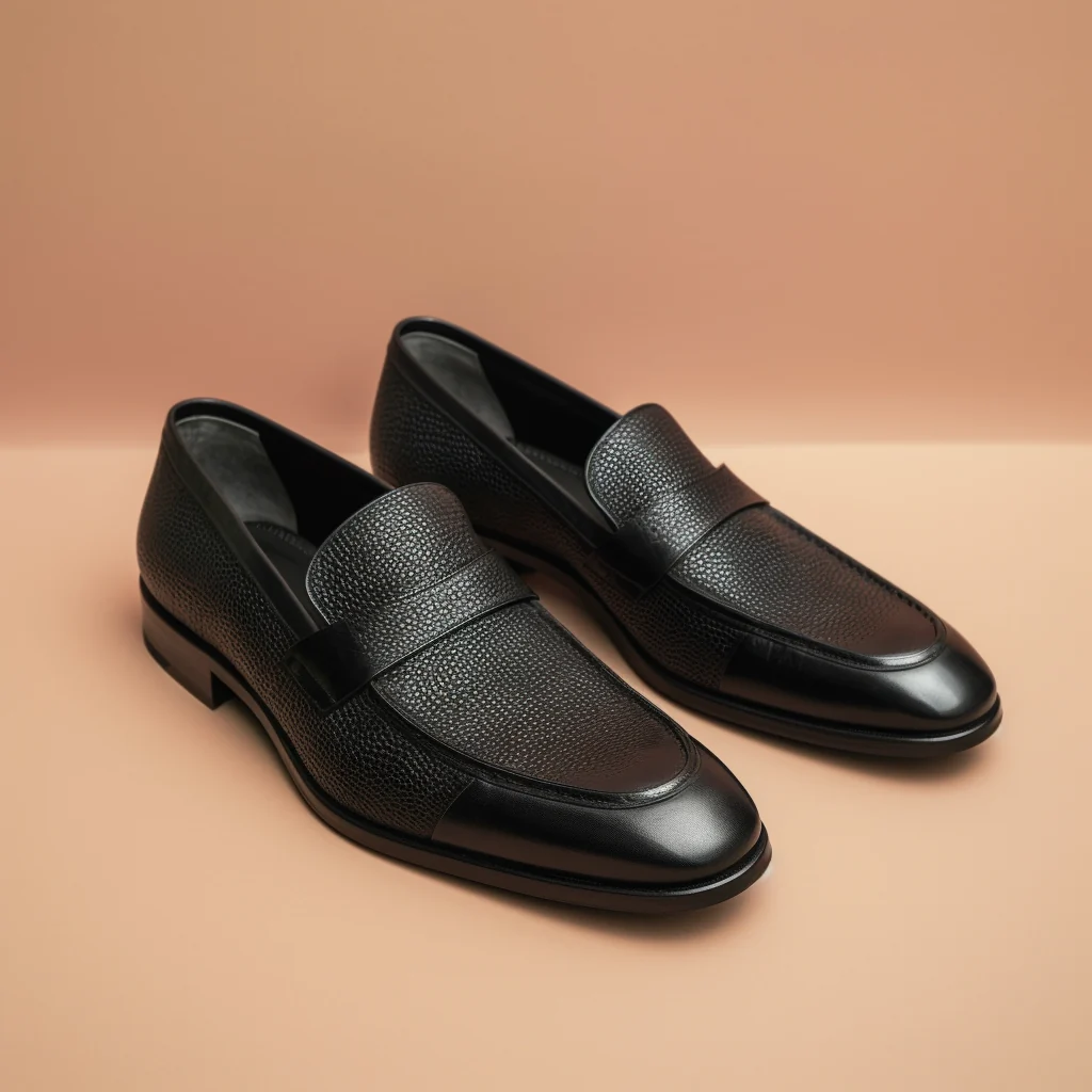 Costorino Nero Intreccio Penny Loafer